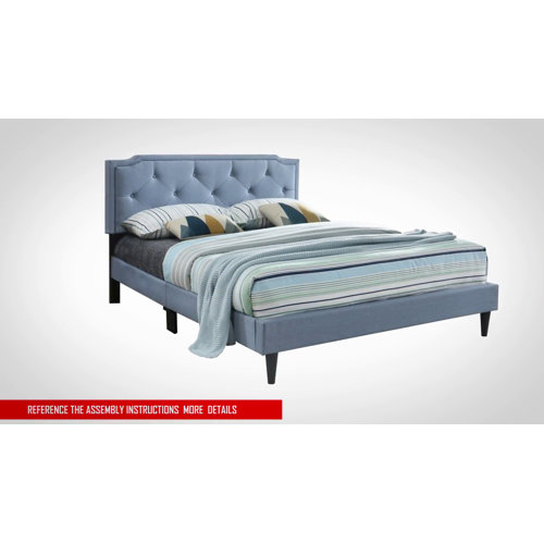 Janiyah tufted upholstered bed discount